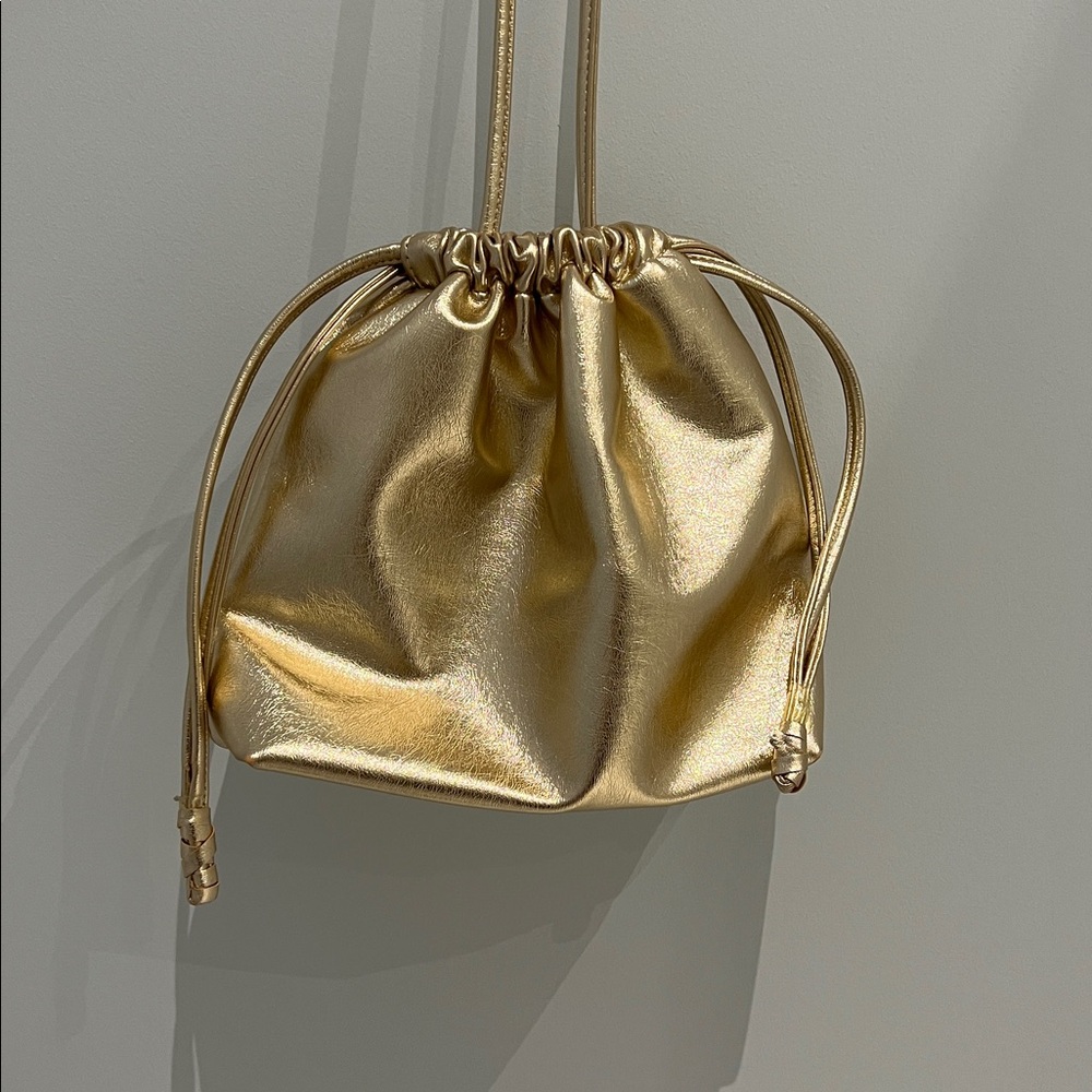 PART TWO Gold Drawstring Handbag - Picture 6 of 10